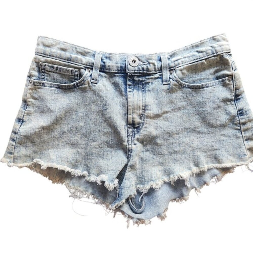 Guess Denim Shorts Acid Wash Frayed‎ Hem Womens Size 29